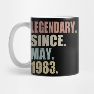 36th Birthday Gifts Retro Legendary Since May 1983 Mug